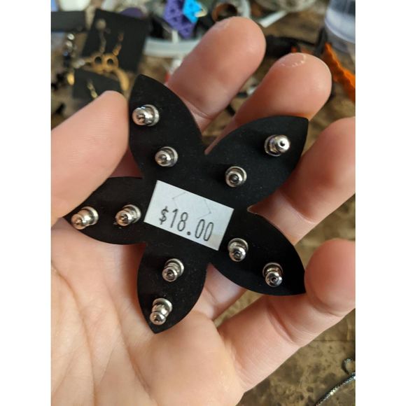 5 Colored Glass Stud Earring Pack & 3 Spherical Gold Stud Earrings Pack; NWT - Picture 9 of 9